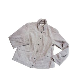 Coldwater Creek Beige Suede Leather Jacket Ladies Size Medium 10 Outdoor RUGGEr…